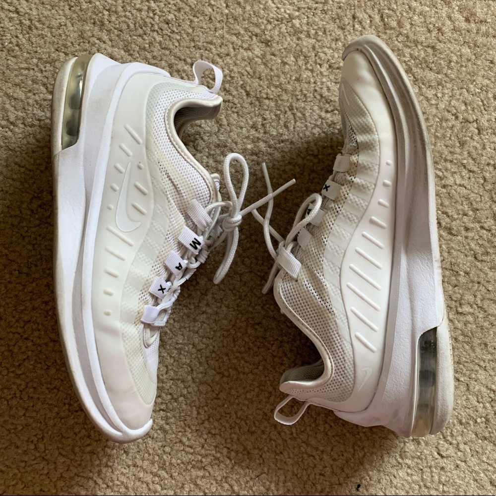 White Nike air max shoes